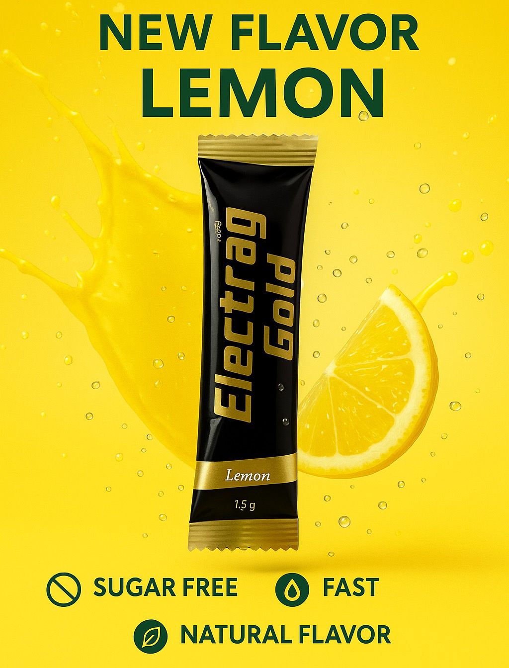 Electrag Gold – Premium Natural Electrolyte Supplement for Hydration, Performance and Recovery – Available in Lemon, Blueberry, Mixed Berries and Watermelon - Natural Elecytolyte Supplement - electrag - gold