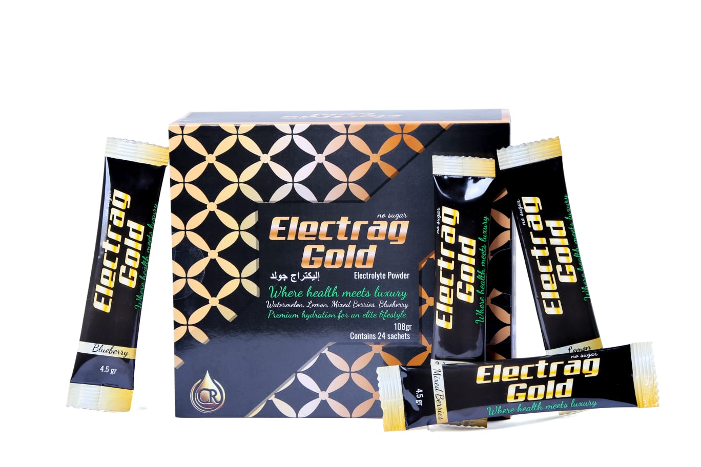 Electrag Gold – Premium Natural Electrolyte Supplement for Hydration, Performance and Recovery – Available in Lemon, Blueberry, Mixed Berries and Watermelon - Natural Elecytolyte Supplement - electrag - gold