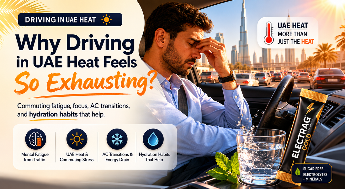 Driver feeling mentally tired during commuting in UAE heat and traffic