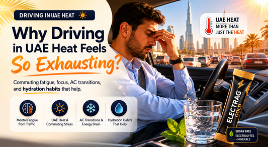 Driver feeling mentally tired during commuting in UAE heat and traffic