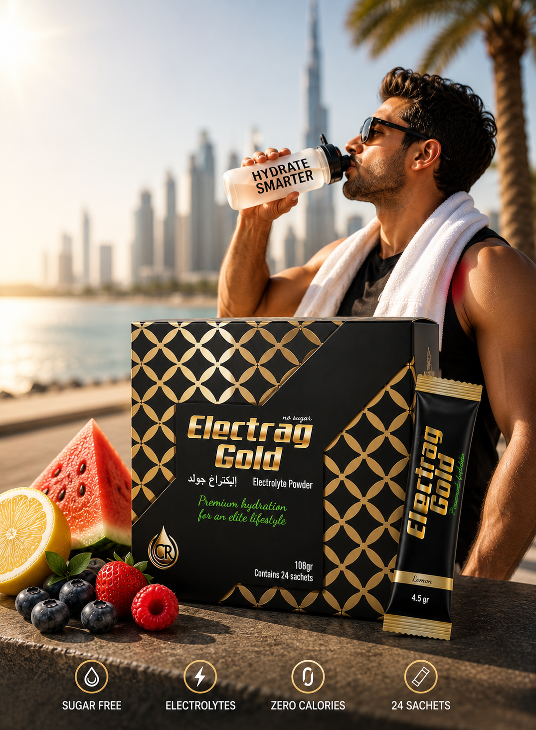 إليكتراغ جولد – إلكتروليت خالٍ من السكر رقم 1 لحرارة دبي