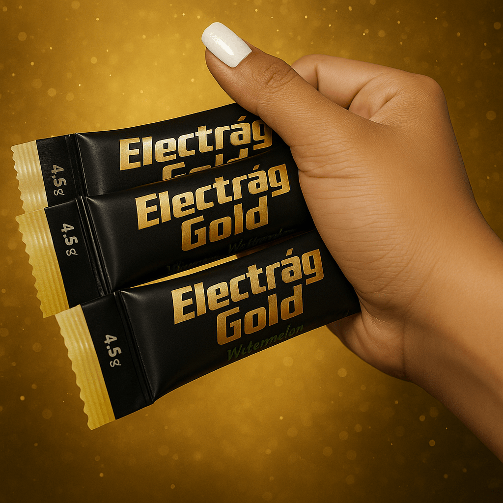 Electrag Gold – Premium Natural Electrolyte Supplement for Hydration, Performance and Recovery – Available in Lemon, Blueberry, Mixed Berries and Watermelon - Natural Elecytolyte Supplement - electrag - gold